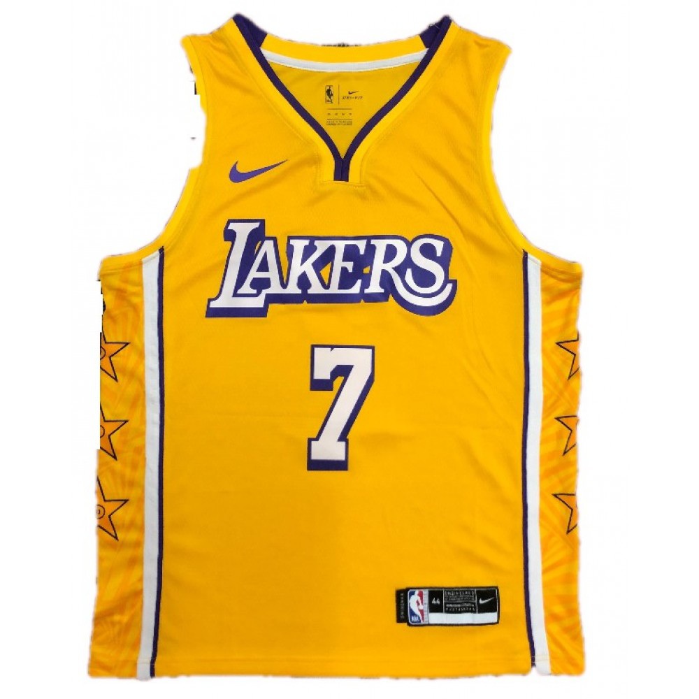 Men's Los Angeles Lakers Carmelo Anthony #7 Yellow Swingman NBA Jersey - City Edition-Pro Kit Vault | Brand New 26/27 Sports Jerseys